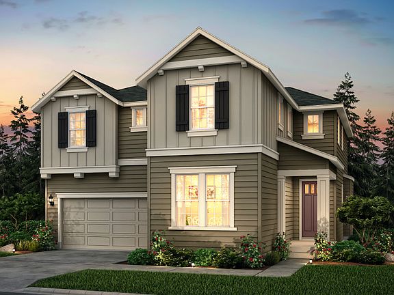 The Lynwood, a single family, two-story home shown in Exterior Home Design A.