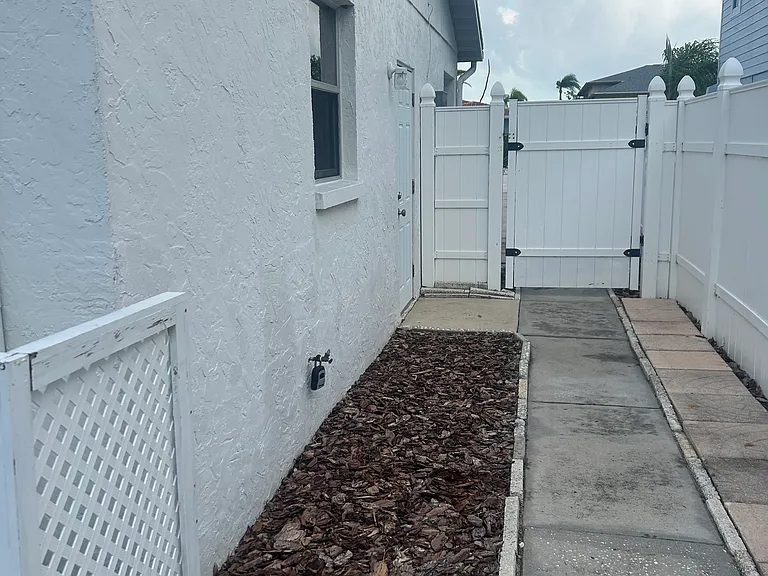 side yard with gate