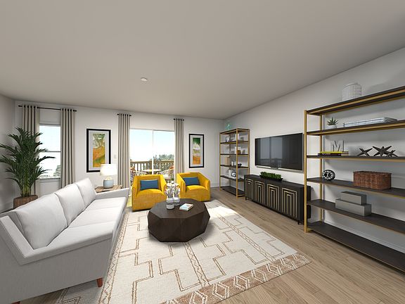 Spend family movie nights in the spacious great room.