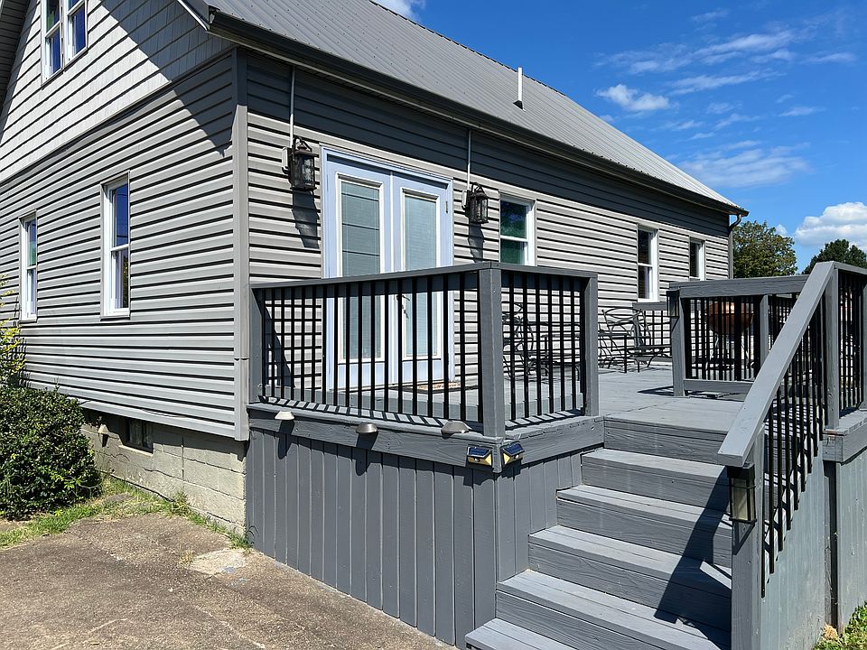Entry door and deck.