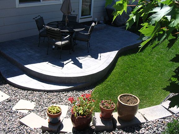 stamped concrete patio