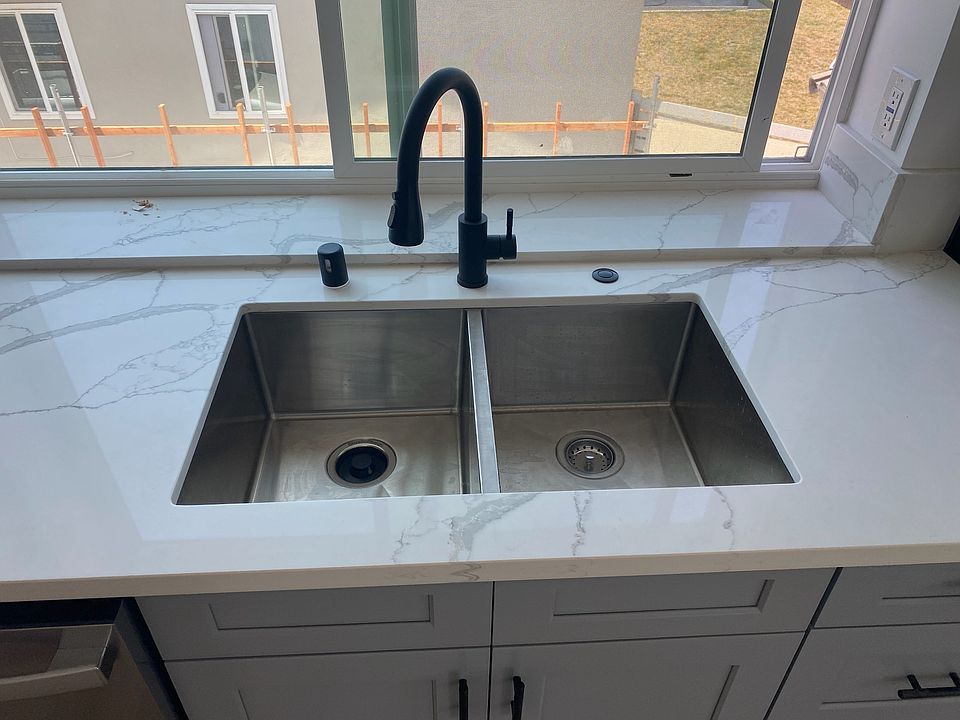 double sink with disposal