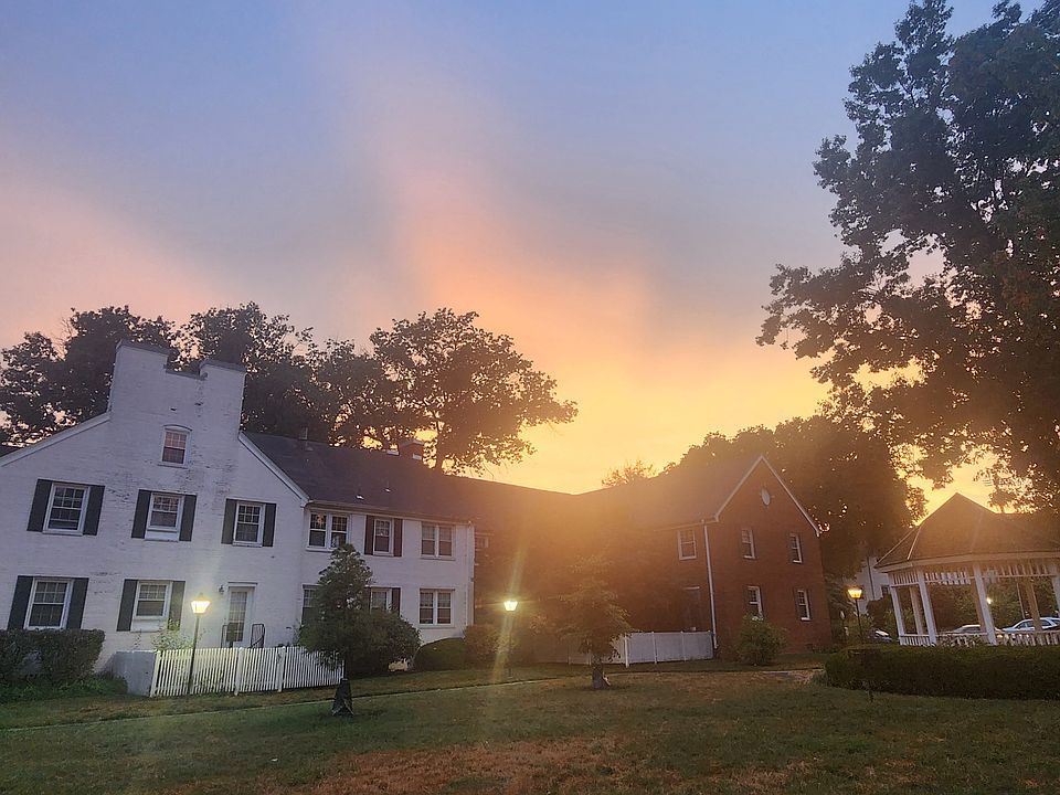 Courtyard at sunset