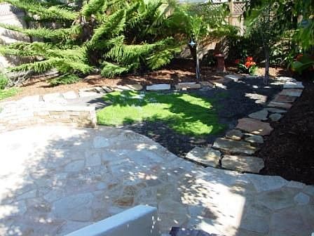 beautifully landscaped backyard with great privacy and room to add on 