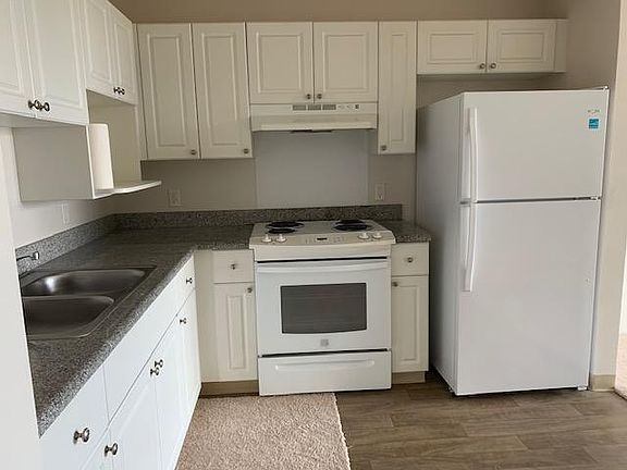 Kitchen with laminate flooring
