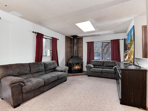 Living room. Skylight keeps the living area soaked in natural light.