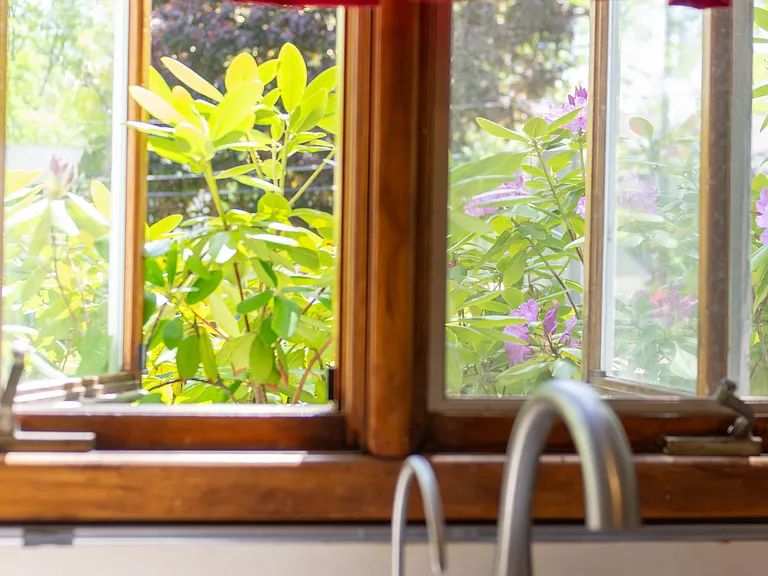 view from kitchen at sink