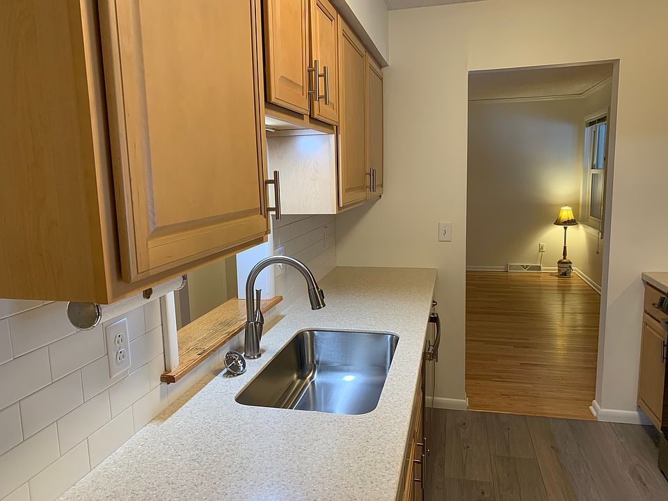 Kitchen with brand new Corian countertops