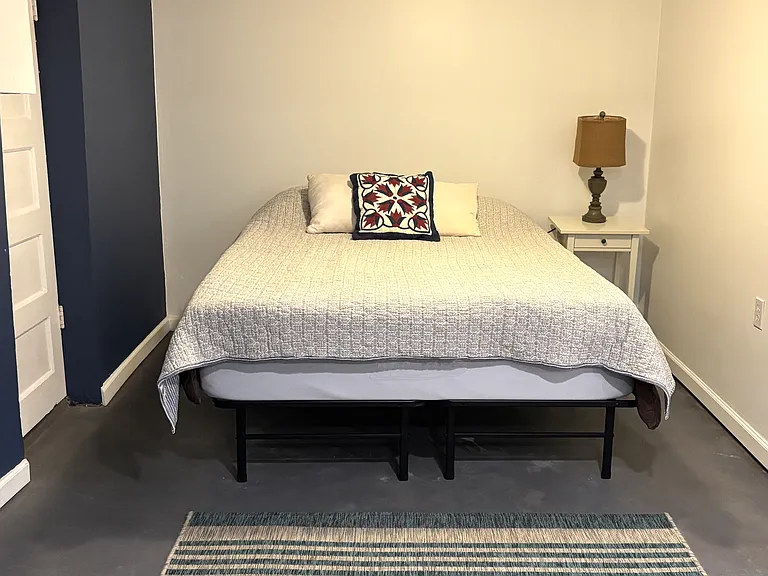 Partially finished basement flex space/guest area