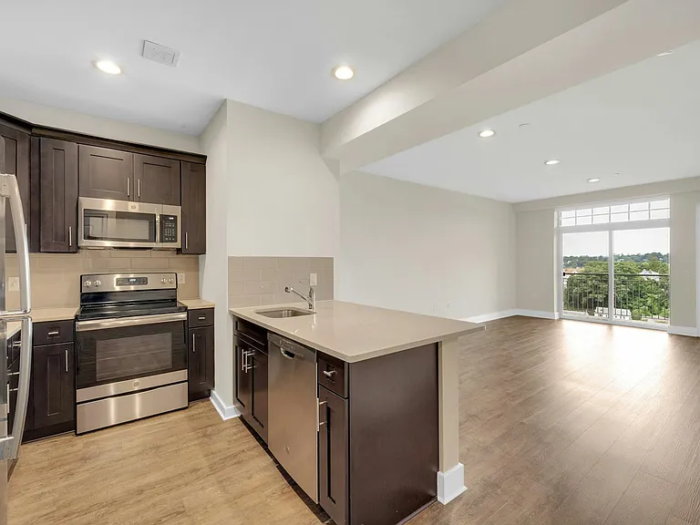 Kitchen, open floor plan to Living Room