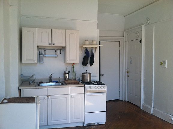 View of kitchen from windows