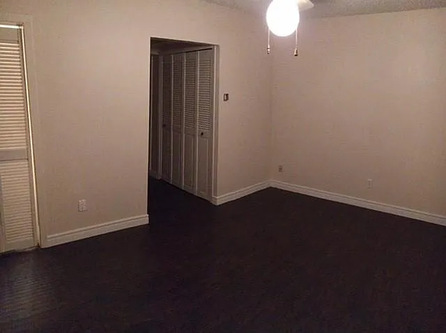 Master bedroom with half bath