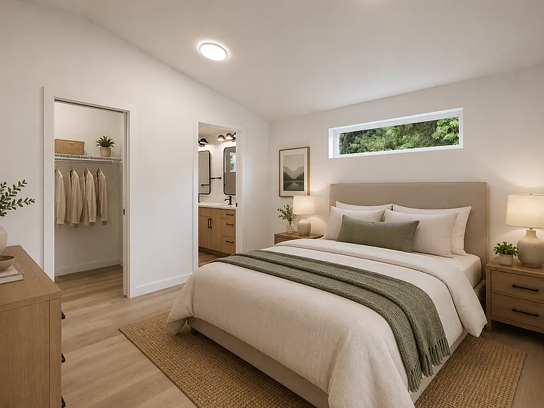 Master with a walk-in closet& en-suite bath