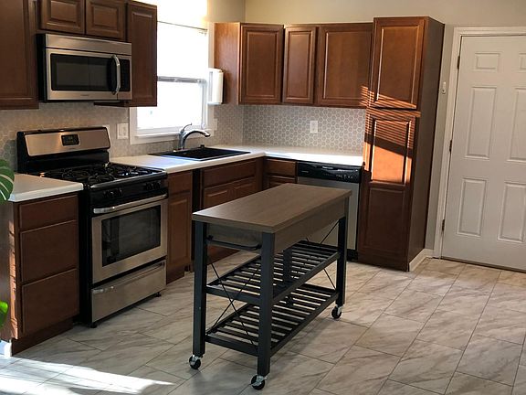 Kitchen with door to garage