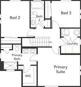 Rendering of the Percheron floorplan, 2nd floor