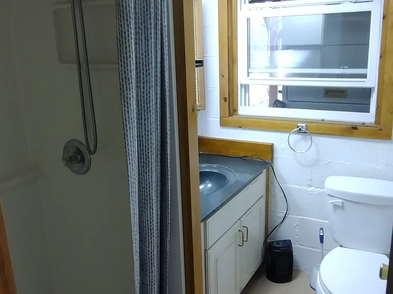 large shower 3'x3' 40 gallon hot water heater