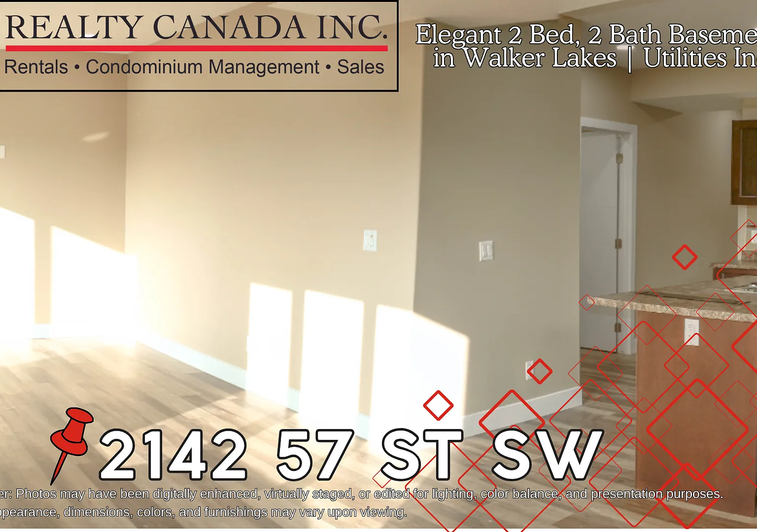 (PN0530-2) Beautiful 2 Bedroom, 2 Bathroom Basement Suite in Walker Lakes with utilities included! — Photo 1