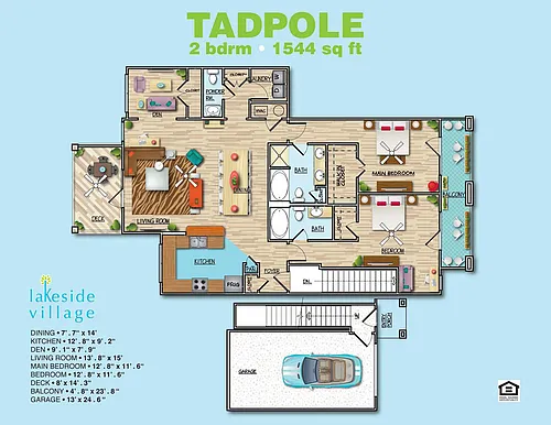 Floor plan Tadpole 2x2.5