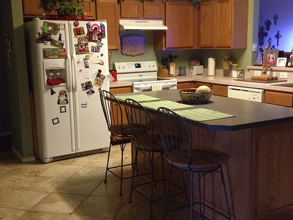 Kitchen island with bar seating