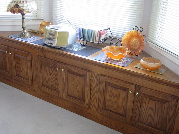 Living room oak built in