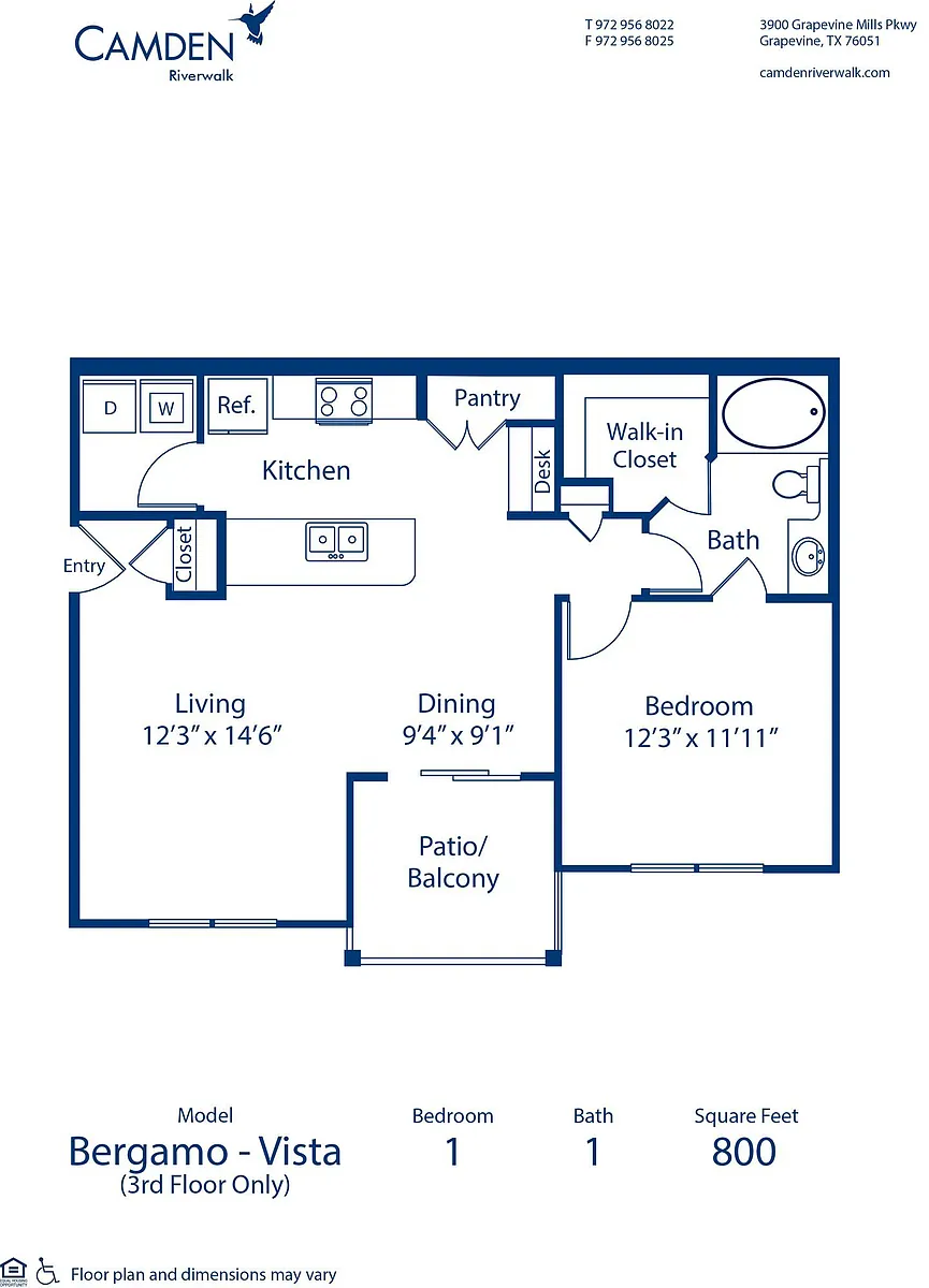 Floor plan Bergamo Vista