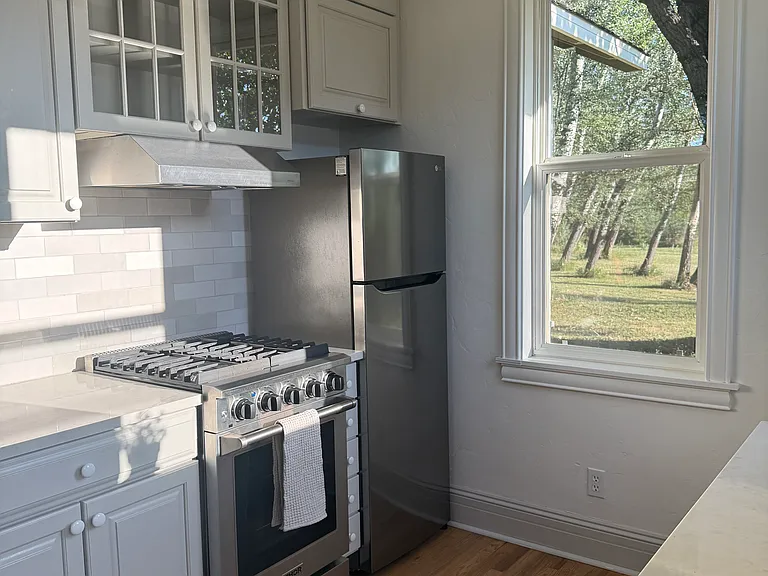 Kitchen with gas stove