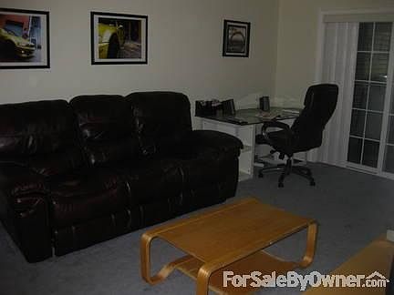Downstairs living area with walk-out