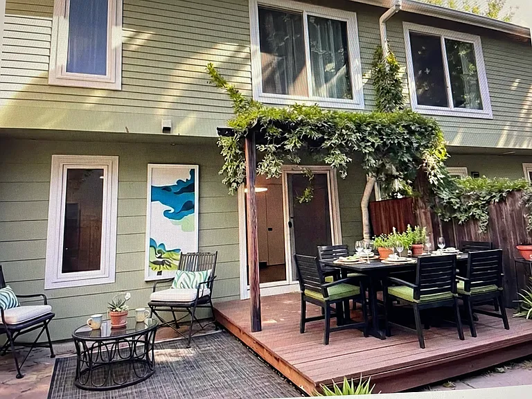 Backyard virtually staged