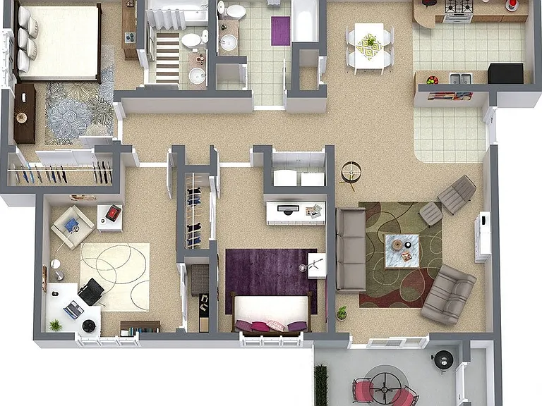 3x2 Floor Plan