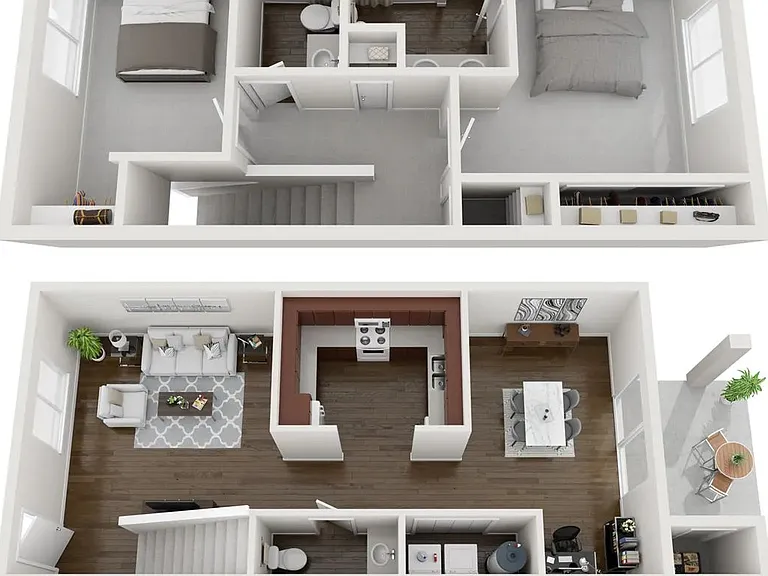 A 3D rendering of our Cactus floor plan