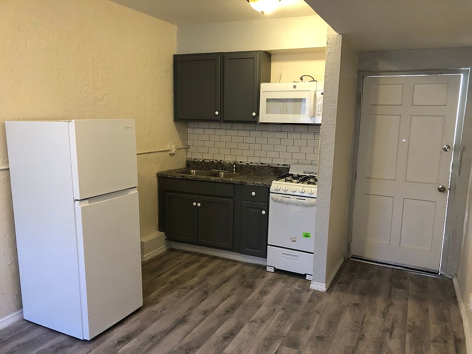 Upon entering the apartment you will see the dinning room space (or living room) and kitchen.