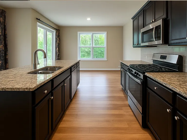 Kitchen and spacious breakfast nook