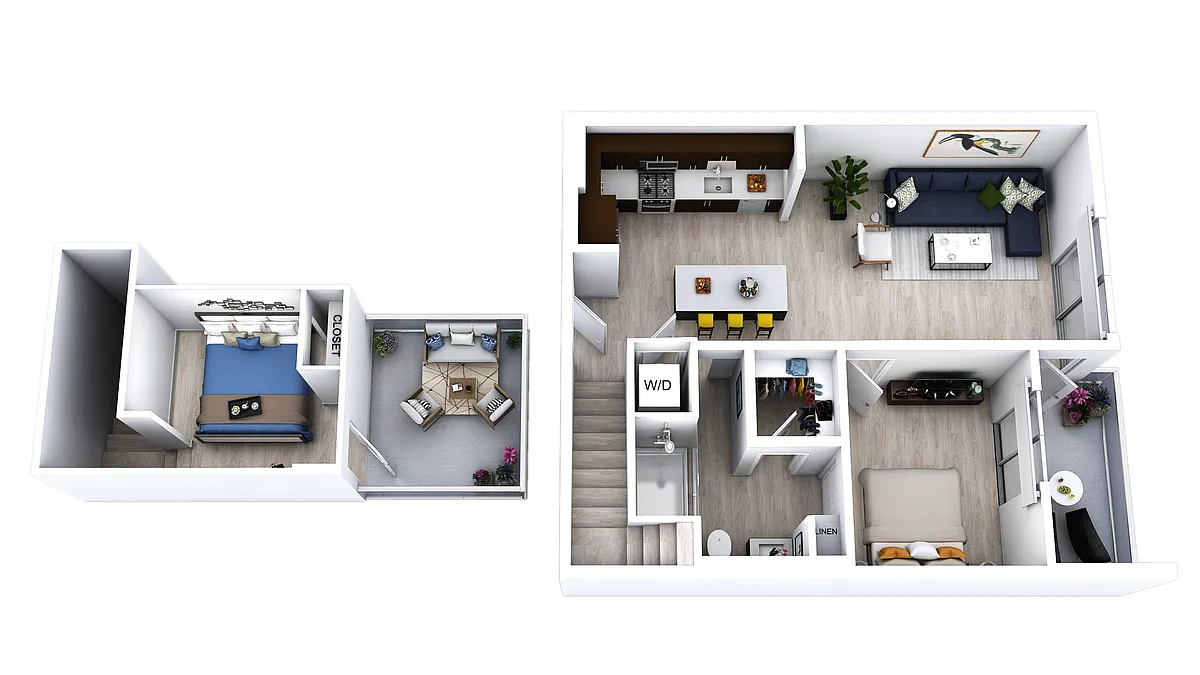 Floor plan Tonga Loft w/ Den