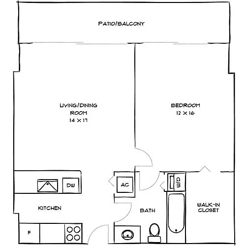 Floor plan Gallery 1E Premier