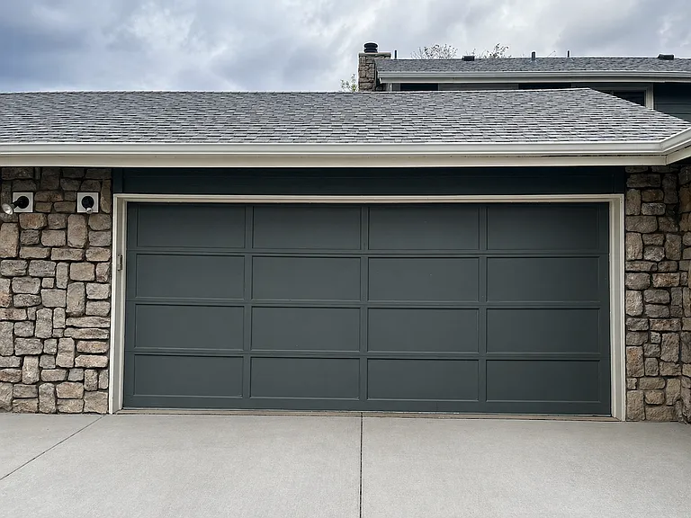 Half of a two car garage available for storage.