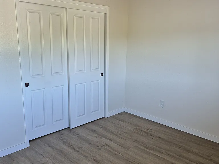 Spacious closet in bedroom