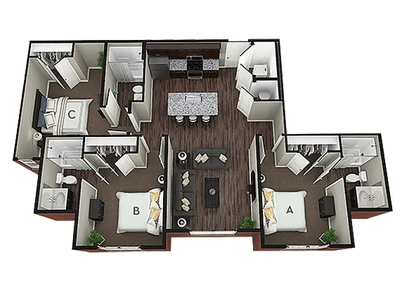 Floor plan 3BR/3BA - Sterling