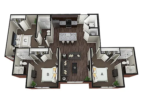 Floor plan 3BR/3BA - Sterling