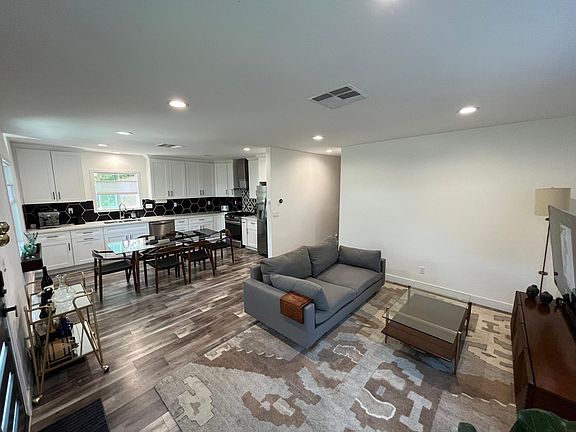 kitchen and living room
