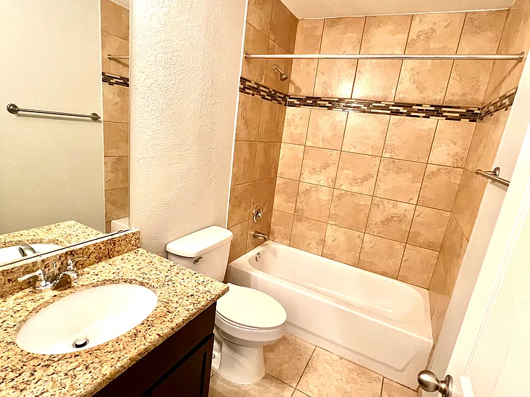 Shared Restroom, Sink, Toilet, Shower