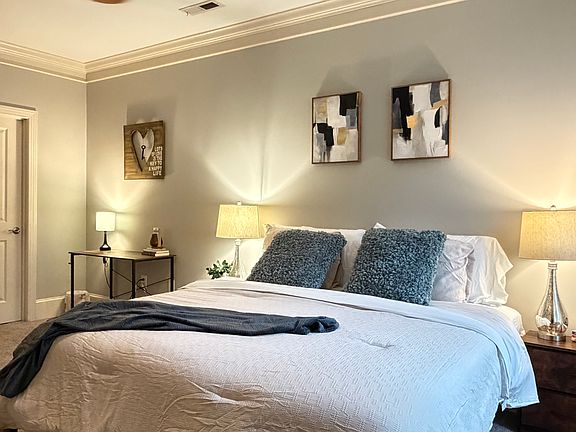 Master bedroom with king size bed