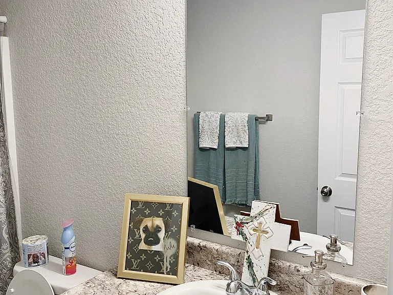 Hall bath vanity