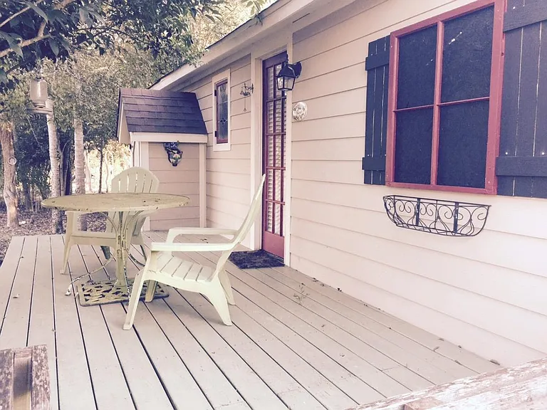 Back Porch- Shaded by treees