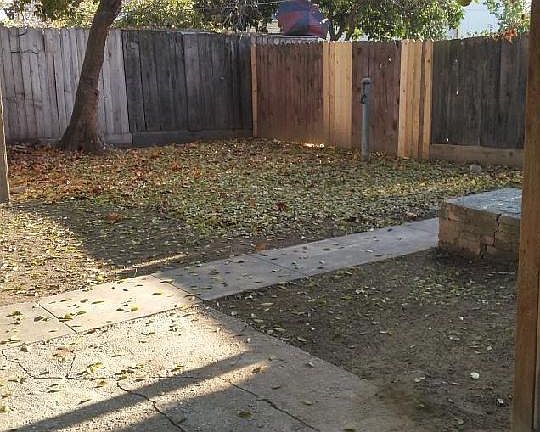 Private, fenced backyard.