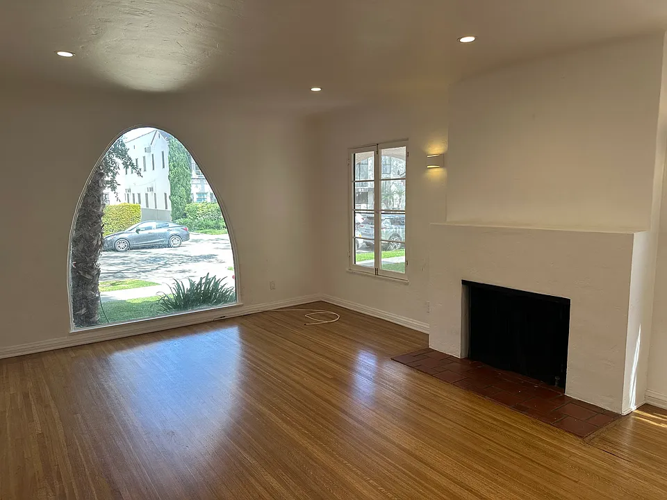 Living room with large picture window