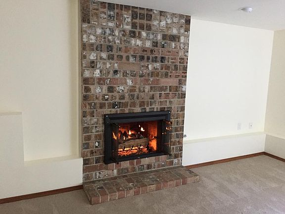 Cozy gas fireplace