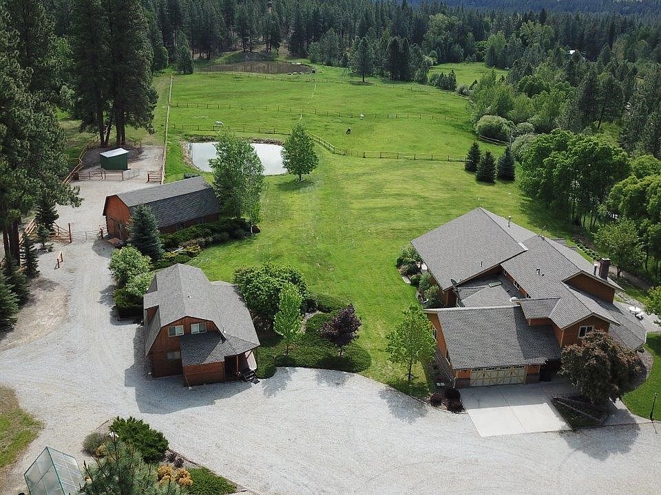 Aerial of Home and Cabin