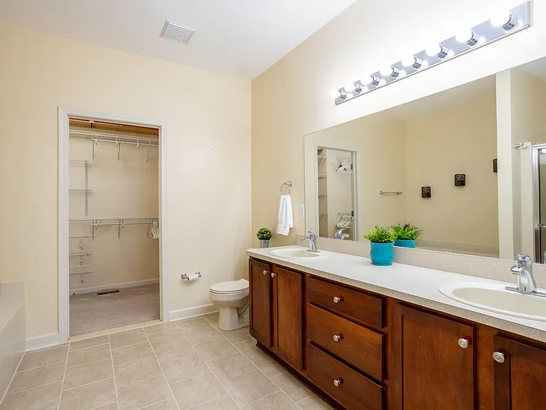 Main level suite bath and walk in closet