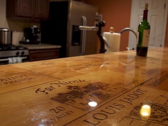 Custom Wine Crate Bar Top
