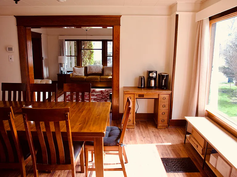 main house: dining room facing living room